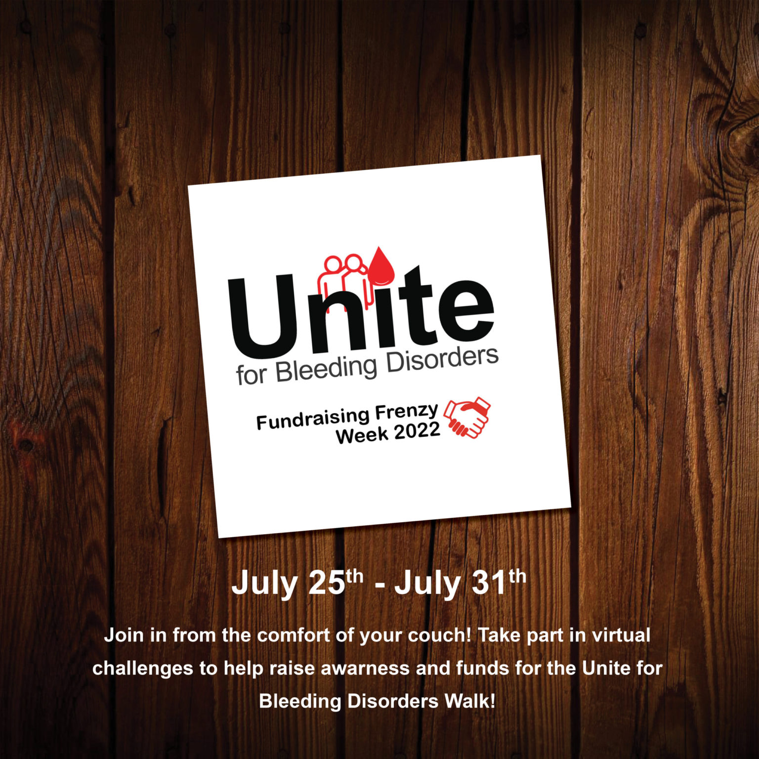 Join Our Fundraising Frenzy Week For The Unite For Bleeding Disorders ...