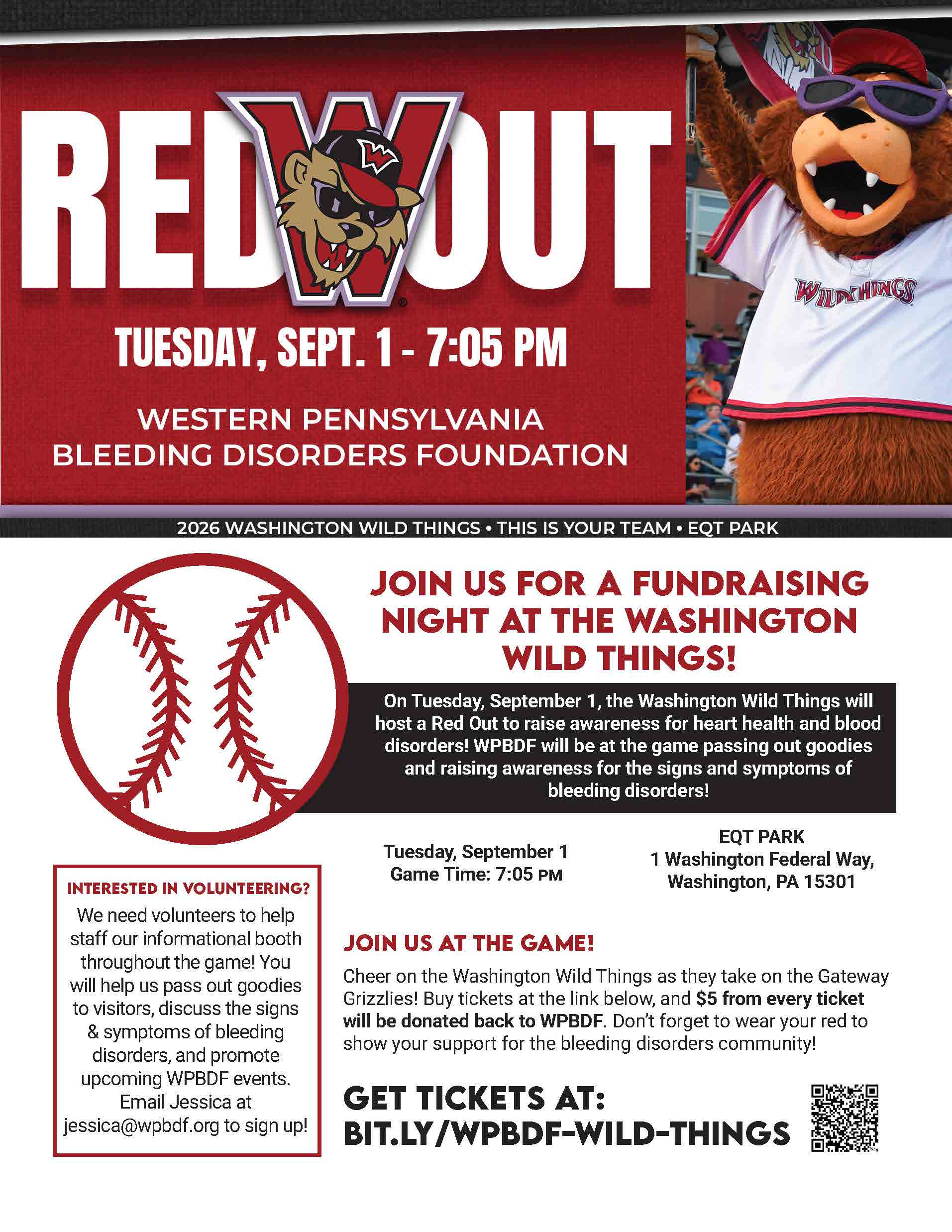 Washington Wild Things Fundraiser Flyer